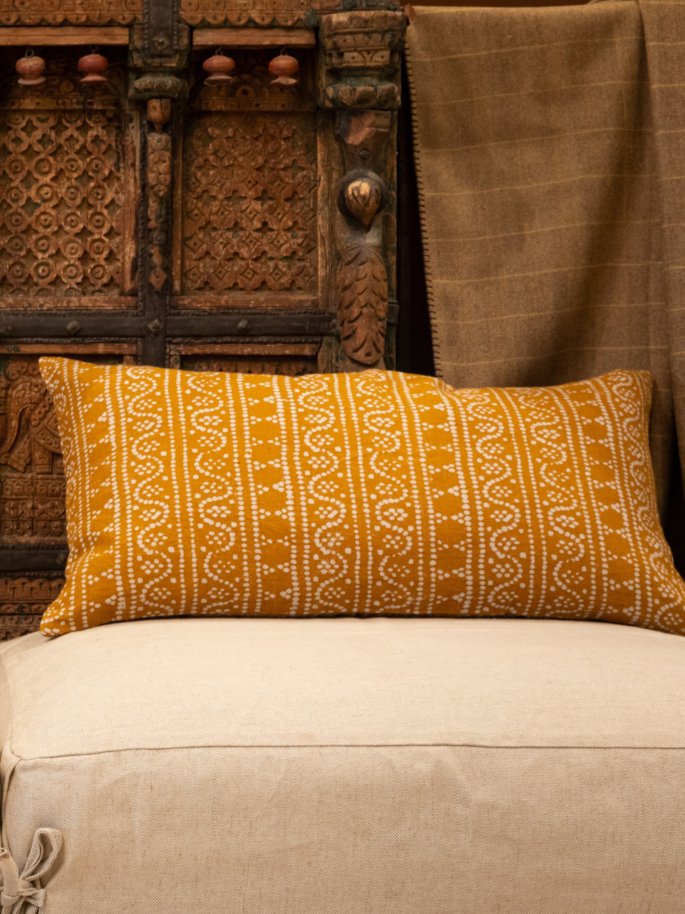 Sumatra Ochre Lumbar Pillow Cover