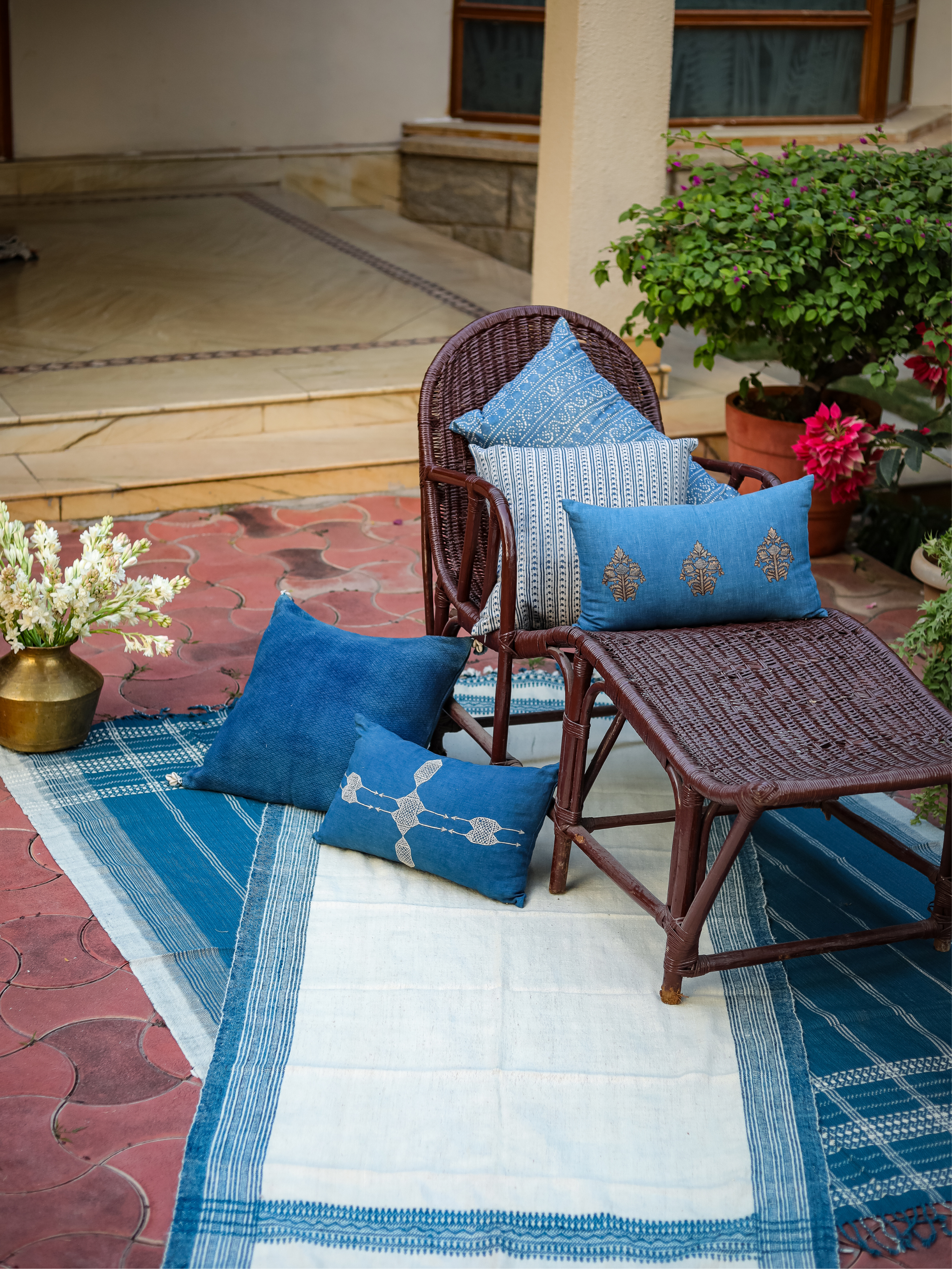 BK Indigo Handwoven Bedspread