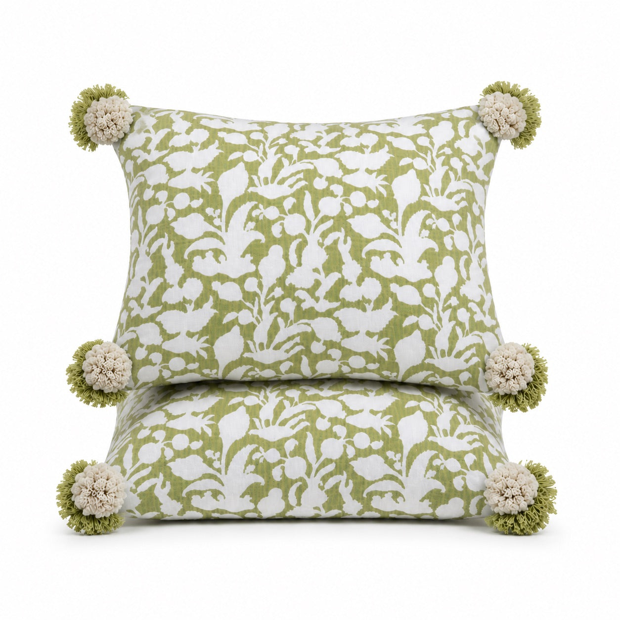 Foxglove Green Decorative Pillow Cover