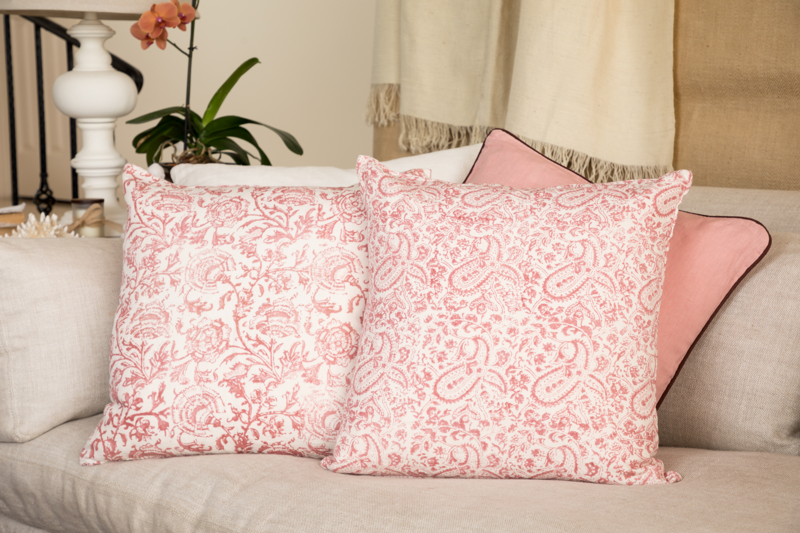 Meenakshi Blush Decorative Pillow Cover