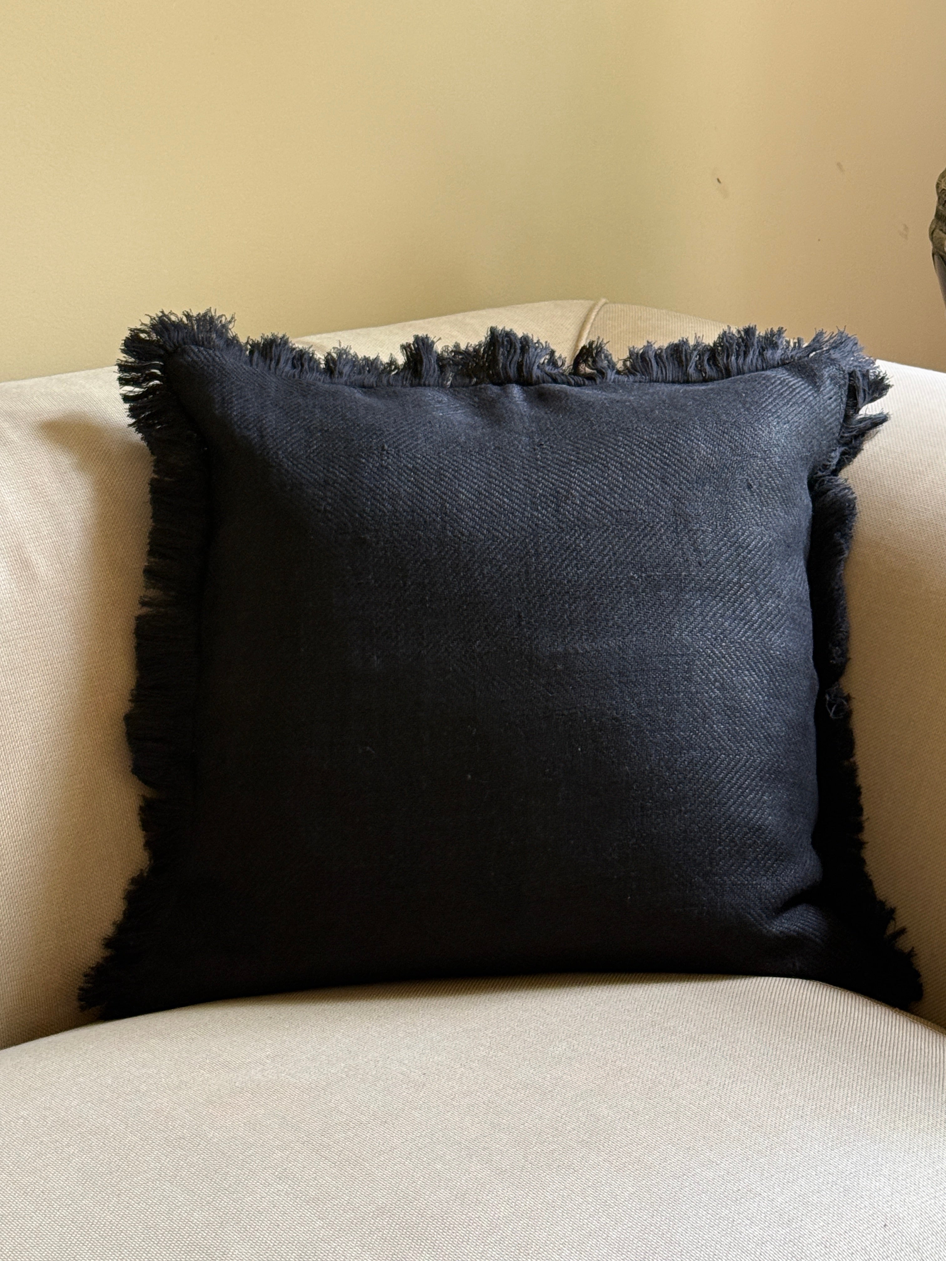 Gaya Woven Charcoal Pillow Cover