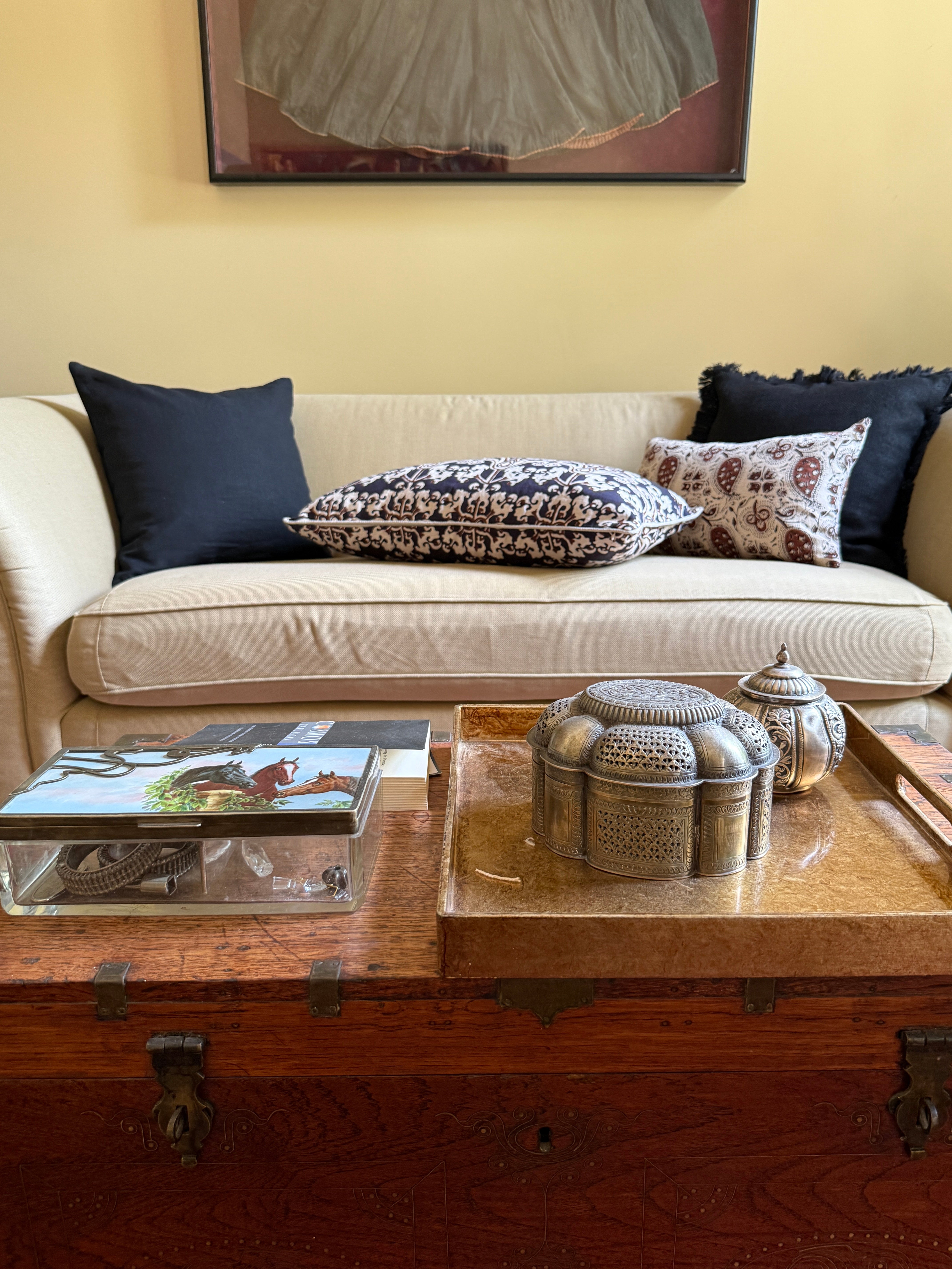 Gaya Woven Charcoal Pillow Cover
