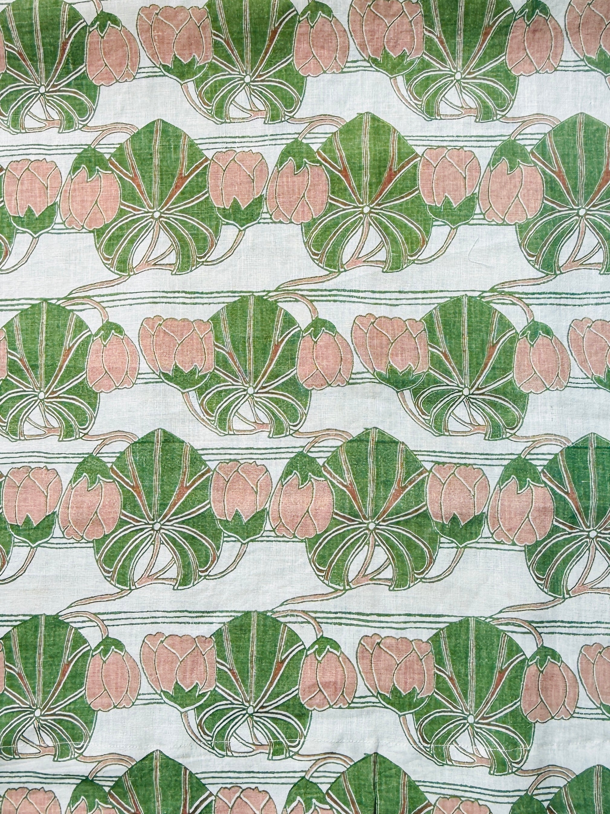 Waterlilies Pistachio and Rose