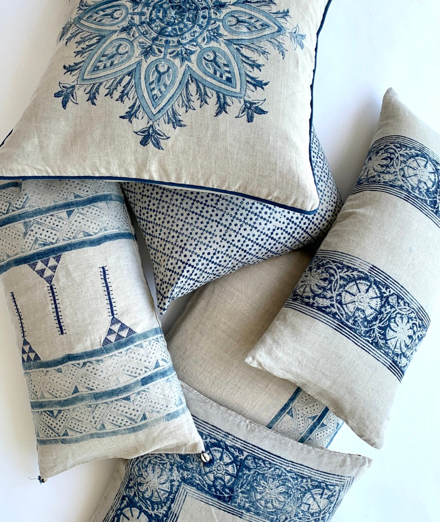 Medallion Indigo Euro Sham