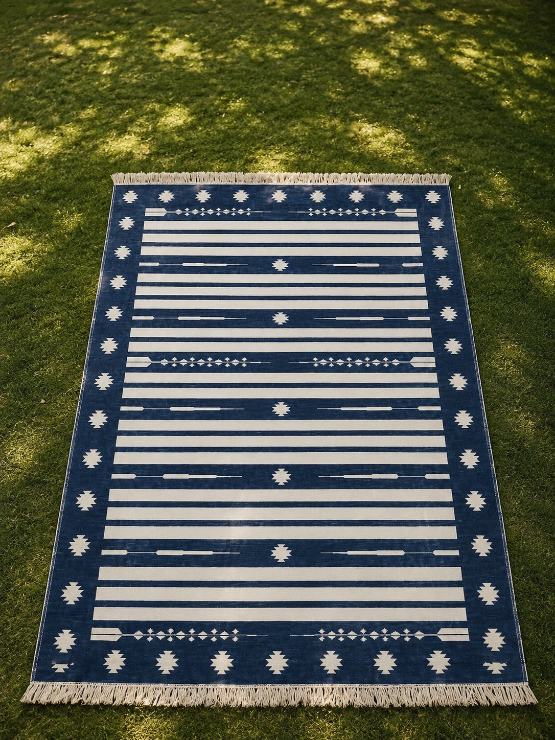 Diamond Indigo Cotton Durrie