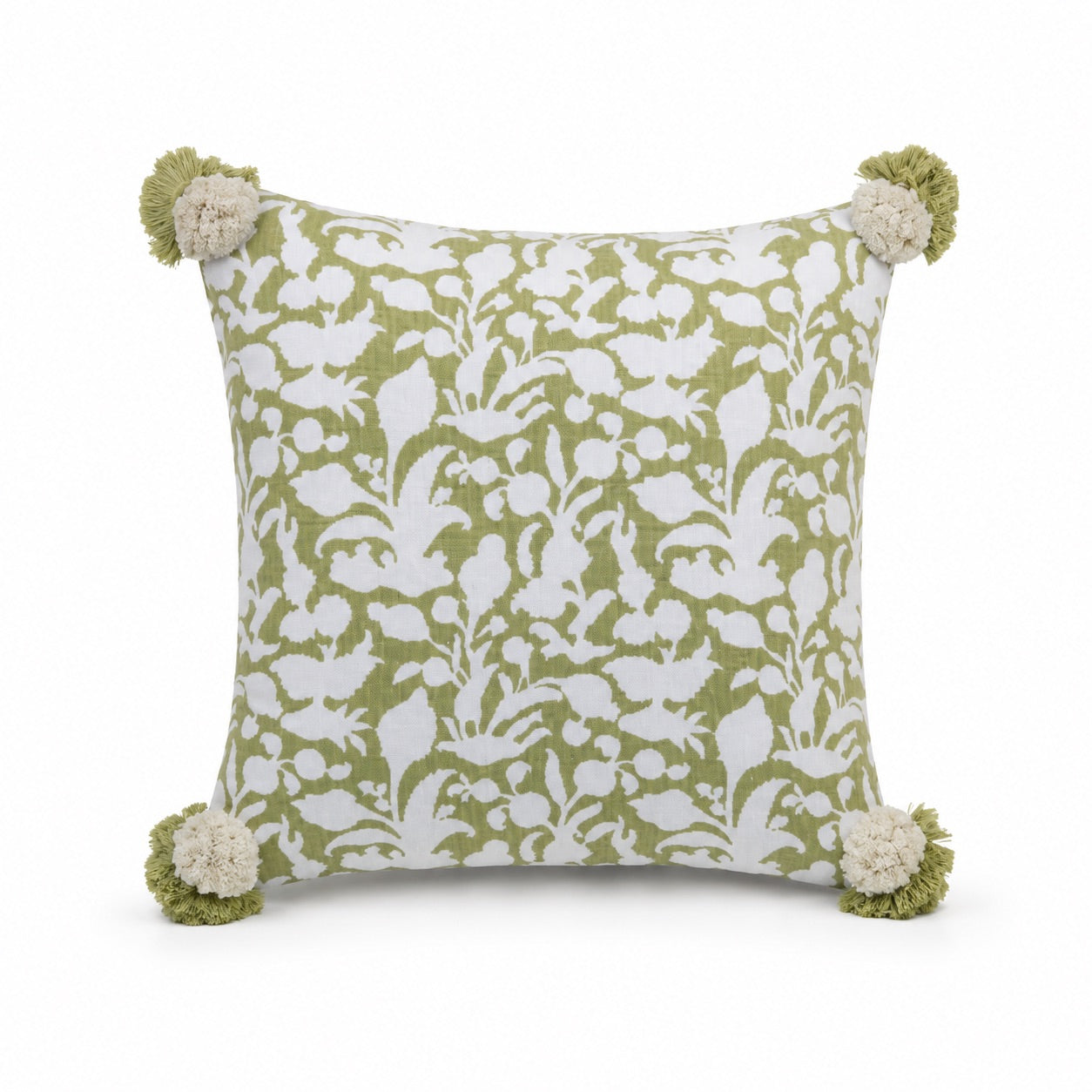 Foxglove Green Decorative Pillow Cover